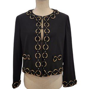 Moschino Couture Black Vintage Evening Jacket 46 US 10